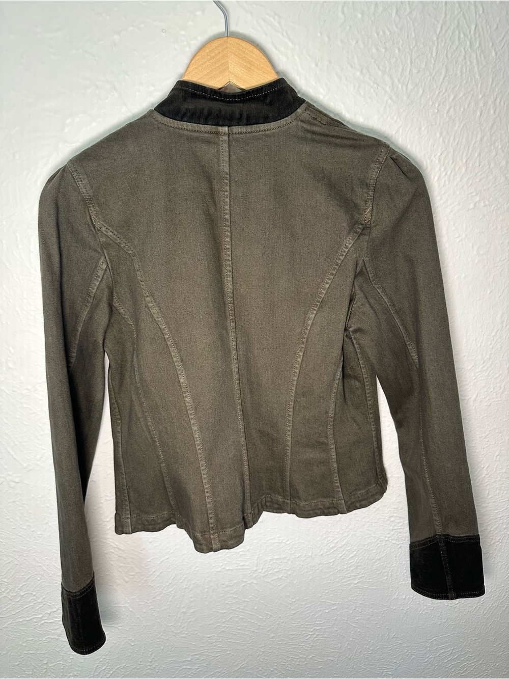 Lauren Ralph Lauren Military Jacket Womens 4 Olive Green Stretch Blazer - Picture 6 of 6